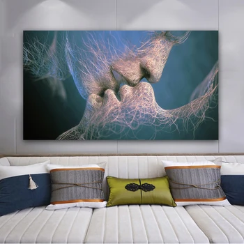 Arta De Perete Dragoste Saruta Panza Pictura Abstractă Postere Imaginile Pentru Camera De Zi Dormitor Decor Modern, Decor Acasă Neînrămate