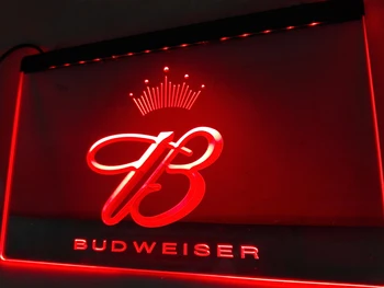 LE006 - Budweiser Regele Bere Bar, Pub, Club CONDUS Lumina de Neon Semn decor acasă meserii