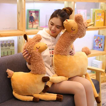 55cm Kawaii Maro Alpaca, Lamă Jucărie de Pluș Papusa Animal Animal de Pluș Păpuși Japoneze Moale de Pluș Alpacasso Pentru Copii Cadouri