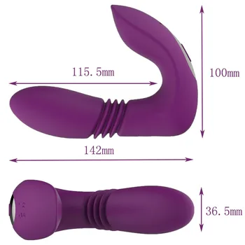 Telescopic Vibratoare Penis artificial Vibratoare Jucarii Sexuale pentru Femei Telecomanda Wireless G-spot Masaj Stimulator Clitoris Sex-Shop