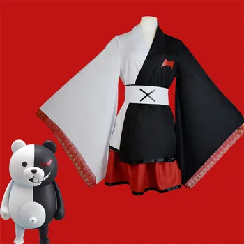 Anime Danganronpa Dangan Ronpa Monokuma Negru Urs Alb Cosplay Costum Halloween Fete Kawaii 4buc Set Unisex Kimono Japonez