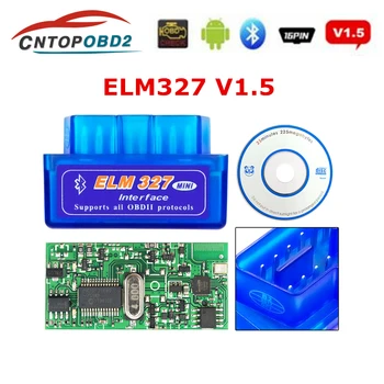 Super Mini ELM327 Real 25K80 Bluetooth V1.5 OBD2 Instrument de Diagnosticare Auto ELM 327 1.5 V Bluetooth Pentru Android/ PC Pentru Protocolul OBDII