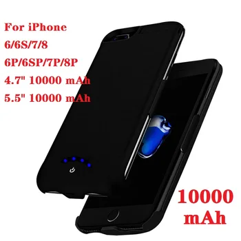 Fierbinte 10000mAh Slim Ultra Subțire Încărcător de Baterie Caz Pentru iPhone 8 7 6 s 6 s plus Power Bank Încărcător de Rezervă Caz pentru iphone 6 6s 7 8