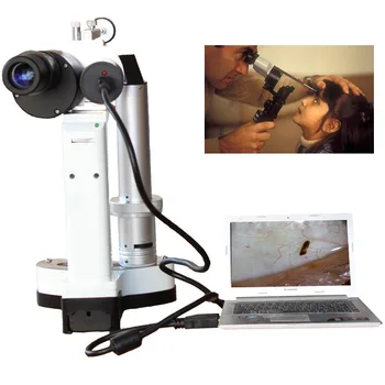 STI-URI Portabile Lampă cu Fantă Bec LED Microscop Portabil pentru animale de Companie spital oftalmologie Camera Total 10x si 16x Mărire