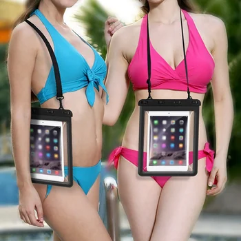 23*26.5 cm Impermeabil, Anti-praf Tablet PC Sac IPX8 de Înaltă Rezistență Sigilate PVA ecran Tactil Transparent Pentru iPad / iPad mini