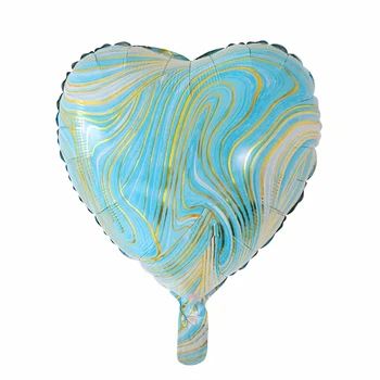 50pcs Gradient Baloane Folie 18inch heliu globals Curcubeu agat de culoare textura Baloane Nunta, Petrecere de Aniversare pentru copii decoratiuni