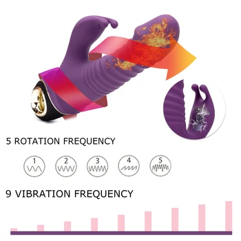 Jucării sexuale pentru Femei cu 7 Impingandu-si Rotative Acțiuni pentru punctul G Clitoridian Stimularea Anală, Realist vibrator Vibrator Vibrator