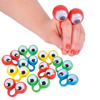 24 de Piese Ochi Marionete Deget Inele de Plastic cu Wiggle Ochii jucărie Favoruri pentru Copii Culori Asortate Cadou Jucarii Pinata Umpluturi