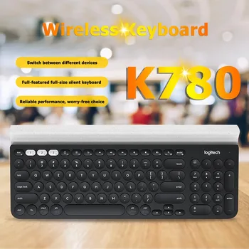 Logitech K780 Multi-Dispozitiv Tastatură Wireless pentru Calculator PC, Telefon, Tableta Full-featured full-size tăcut Jocuri merge tastatura