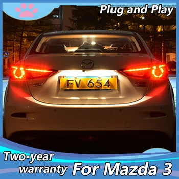 Styling auto pentru Mazda 3 stopuri-2018 Mazda3 Axela Sedan spate cu LED-uri Lampa cu LED DRL Semnal Frână Inversă Accesorii auto