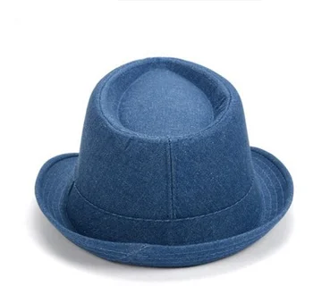 Clasic Denim Top Fedora Hat Pentru Barbati Steampunk Formale Domnul Dickens Costum De Pălării În Aer Liber Zgârcit Refuz Capace