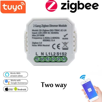 ZigBee 3.0 Inteligent Intrerupator Mini WiFi Inteligent Comutator De Lumină 2 Banda Wireless De Control Al Comutatorului Releului Lonsonho Tuya Module