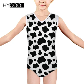 HYCOOL Costume de baie Fete Alb-Negru imprimare de Vacă Copii, Costume de baie dintr-O bucata, Costume 2020 Bandaj Copil 3-14 Ani Costum de Înot