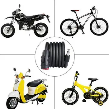 Portabil de Biciclete din Sârmă de Oțel de Blocare 1.2 m, 1.8 m, Anti-Furt Blocare Biciclete Biciclete de Alarmă de Blocare Motocicleta Cablu de Blocare Accesorii