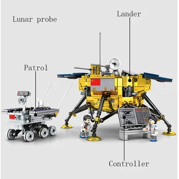 Copii Building Block Model China Spațiu Luna Sonda Este Compatibila cu Copii Asamblat Jucarii pentru Explorarea Universului