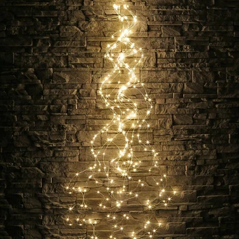 Thrisdar 200/600 CONDUS Sârmă de Cupru Șir Copac de Lumină viței de vie Lumină în aer liber, Grădină Gard Magazin de Vacanță Cascada Ghirlanda de lumina