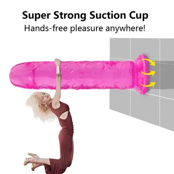Realistic Dildo-uri Erotice Jelly Vibrator Cu ventuza Jucarii Sexuale pentru Femei Penis Artificial G-spot Stimularea 18 + sex de produse