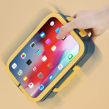 Cuptor cu microunde Cutie de Prânz Alimente Sănătoase Recipient Portabil 3 Grile de Prânz Cutii Bento Cu Tacâmuri Lunchbox cu Tacamuri