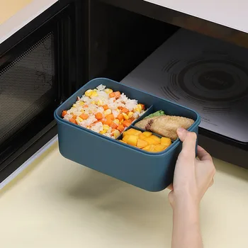 Cuptor cu microunde Cutie de Prânz Alimente Sănătoase Recipient Portabil 3 Grile de Prânz Cutii Bento Cu Tacâmuri Lunchbox cu Tacamuri