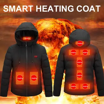 9 Locuri Încălzite Vesta Bărbați Femei Usb Încălzit Jacheta Încălzire Vestă Termică Îmbrăcăminte de Vânătoare Vesta de Iarna Încălzire Sacou L-5XL