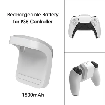 1500mAh Controler de Joc Descurca Bateria Reîncărcabilă Wireless Extern Înapoi Clip Putere-săculeț pentru Încărcare PS5
