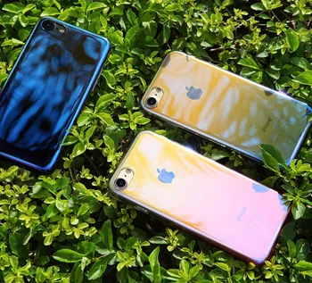 De lux Aurora Gradient de Culoare Pentru iPhone 7 Cover Pentru iPhone 6 6s 7 Plus Caz Anti-zero Galvanizare de Protecție Coajă de Telefon