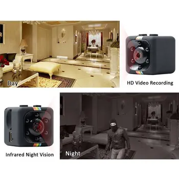 Noi SQ11 Mini Camera Espia spina bifidă ocultă Portabil Gizli Kamera Micro Secret Camera Video cu vedere de Noapte Mici, Cam de Sprijin Ascunse Card TF