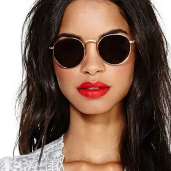 Femei ochelari de Soare Vogue Cadru Metalic Vintage Rotund Culoare Lentile de Lux de Designer permis de Ochelari pentru Bărbați Produse Trend 2020