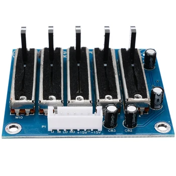 Egalizator EQ Placa de Sunet Amplificator cu Preamplificator Etapă Stereo Dual Channel de Frecvență Reglabil Stereo 5 Drum Preamplifer Egalizator