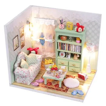Mobilier casa papusa, cu acces gratuit la capac de praf accesorii diy casă de păpuși în miniatură casa jucării poppenhuis miniaturen cadouri