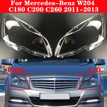 Pentru Mercedes-Benz C-class W204 C180 C200 C260 2011-2013 Auto Frontal Capac pentru Faruri Auto Far Abajur Lampcover Coajă de sticlă