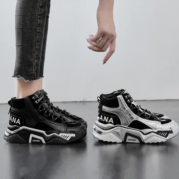 Noi High-top Casual, Pantofi Femei Toamna de Moda Hip-hop din Piele Pantofi Sport Femei Designer Adidasi Femei Pantofi de Designer