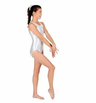 Icostumes Femei Rezervor Metalic Fustei De Balet De Dans Costume Fete Gimnastica Tricouri Nailon Tricou Fără Mâneci Topuri Echipe