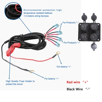 CHSKY de Înaltă Calitate Fasciculului de Cabluri Potrivite pentru Bricheta Auto Priza si Auto Adaptor USB Încărcător Ușor de instalare