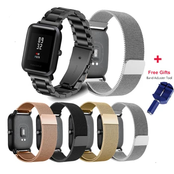 Brățară de Metal Milanese Curea de Ceas pentru Xiaomi Huami AMAZFIT Bip Smartwatch 20mm Universal de Înlocuire a Curelei pentru WeLoop hei 3s
