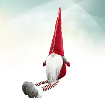 Gnome crăciun Moș suedeză Scandinave Třmte Nisse cu Picioare Lungi Home Decor de Masă Papusa de Plus Cadou de Ziua de nastere (Roșu)