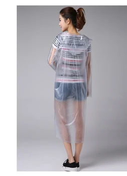 Adult Îngroșat pelerina de ploaie poncho Moda transparent ploaie student siamezi călătorie lungă de drumeții din plastic PVC haina de ploaie