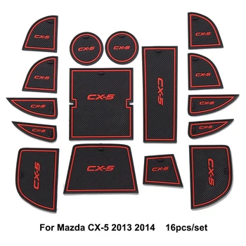 Pentru Mazda CX-5 CX5 CX 5 2013-2018 18pcs Cauciuc Mat Usa Mat Anti-alunecare, Cana Pad Decoratiuni Interioare Accesoriu Poarta Slot Pad