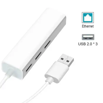 3IN1 Usb Convertor USB2.0 HUB Splitter de Tip c2.0 Pentru Card de Rețea Ethernet RJ45 S3J5
