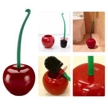 1Set Cherry Toaletă în Formă de Perie Curatare Perie Wc Și Suport Set De Creatie Instrumente de Curățare Plastic accesorii de Baie