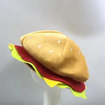 Adult Copii Amuzant Fast-Food Pălărie Fantezie Hamburger, Cheeseburger În Formă De Carnaval De Halloween Petrecere De Crăciun Dress Up Costum