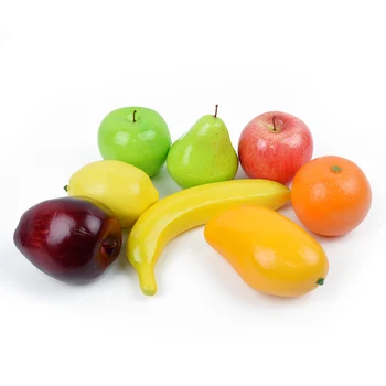 8PCS Fals Banane Mere Lamaie Portocale Faux Alimente Fructe Artificiale de Simulare Ornament Ambarcațiuni Fotografie Fereastră Decor Acasă