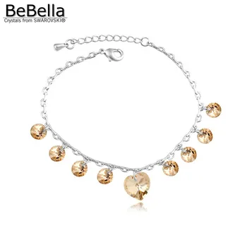 BeBella inima farmecul brățară cu cristale Swarovski de la moda originale de bijuterii cadouri pentru femei, fete iubitorii de petrecere cadou