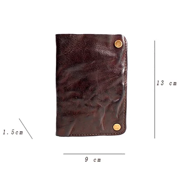 AETOO Manual portofel barbat piele retro face vechi verticale portofel barbati retro scurt portofel