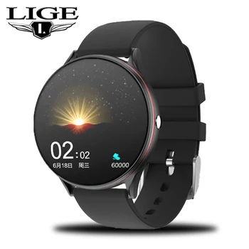 LIGE 2020 Nou IP67 rezistent la apa Ceasul Inteligent Bărbați Rata de Inima de Monitorizare a Presiunii arteriale Sport tracker de fitness Full Touch Ecran Ceas
