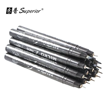 Superior 14Pcs Artist Marker Negru Schiță Pigment Fine Liner Pen Set Pentru Diferite Lățime Semnătura de Design Perie Stilou de Artă