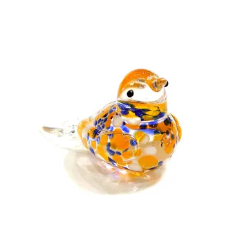 Mini Sticla Lucrate Manual Figurine De Păsări Țară Stil Drăguț De Animale Vii Ambarcațiuni Ornamente De Grădină Acasă Micro Peisaj Accesorii Pentru Decor