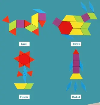 155pcs din Lemn Model Bloc Set Creatie Copii Educative Jucarii Montessori Dezvoltare teaser creier puzzle Jucărie