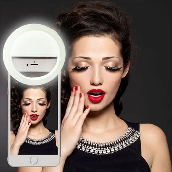 Universal CONDUS de Fotografie Flash de Lumină Până Selfie Luminos Lampă de Noapte Inel de Telefon Pentru iPhone-ul SE 5 6 6S Plus LG Samsung HTC LG