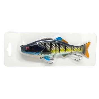 Pescuit Bass Atrage Multi Dinti Momeală Artificială Segment Realiste Păstrăv Swimbait Greu Crankbait Înalte Cârlige De Greu De Pescuit Lures